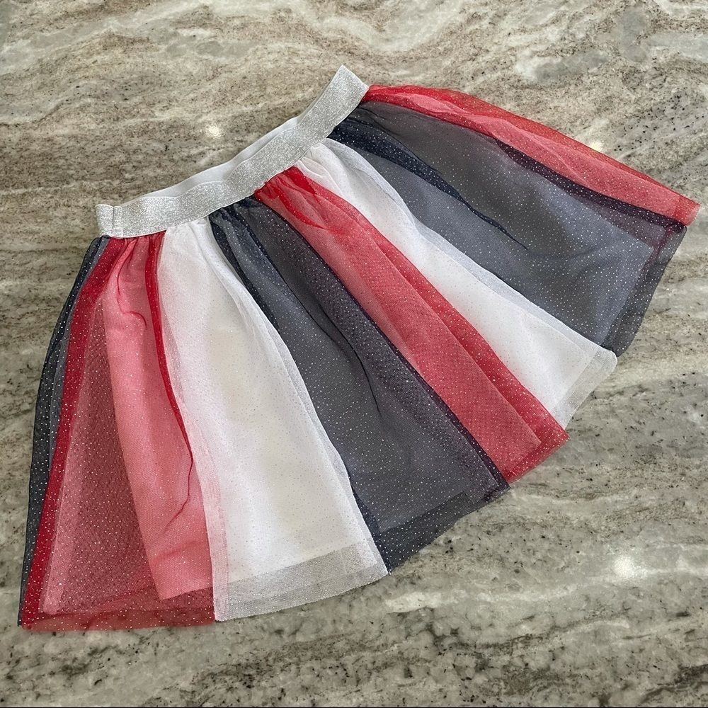 CAT & Jack Sparkly Red White and Blue Tutu Size M(7/8)